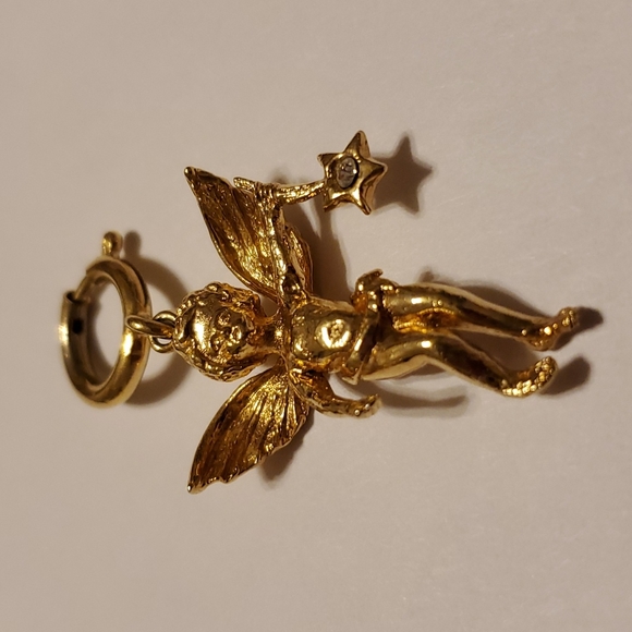 KIRK'S FOLLY Charm,Goldtone,Stamped,(behind star)4” size, EUC, Pixie Collection - Picture 3 of 4